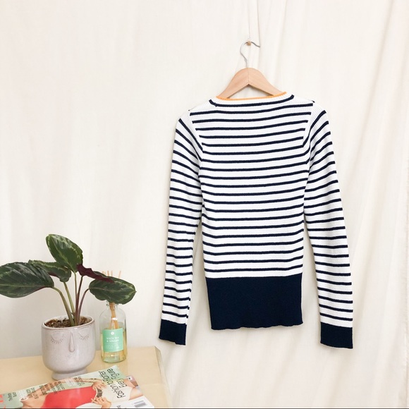 Striped Ribbed Pullover Sweater - Picture 4 of 4